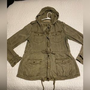 Max Jeans army green utility jacket size large